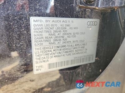 Zdjęcie 12 z 12 samochodu: 2017 AUDI Q7 PRESTIGE VIN:WA1VAAF76HD003643 - miniatura