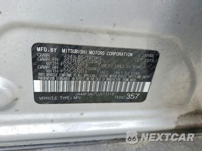 Zdjęcie 13 z 14 samochodu: 2020 MITSUBISHI OUTLANDER SPORT ES VIN:JA4AP3AU7LU011118 - miniatura