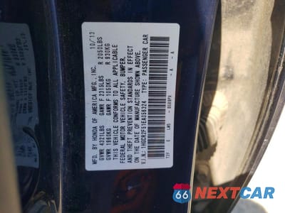 Zdjęcie 12 z 12 samochodu: 2014 HONDA ACCORD SPORT VIN:1HGCR2F51EA056324 - miniatura
