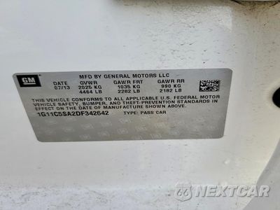 Zdjęcie 12 z 12 samochodu: 2013 CHEVROLET MALIBU 1LT VIN:1G11C5SA2DF342642 - miniatura
