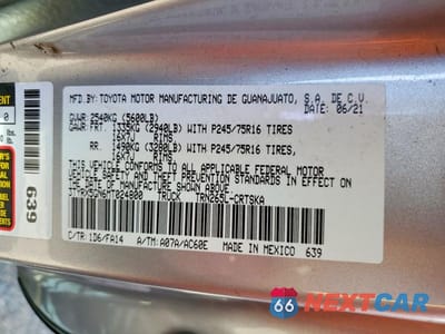 Zdjęcie 12 z 12 samochodu: 2021 TOYOTA TACOMA SR VIN:3TYRX5GN6MT024800 - miniatura