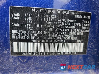 Zdjęcie 13 z 13 samochodu: 2024 SUBARU CROSSTREK WILDERNESS VIN:4S4GUHU68R3726406 - miniatura