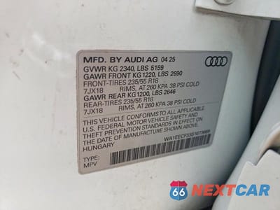 Zdjęcie 12 z 12 samochodu: 2025 AUDI Q3 PREMIUM PLUS S LINE 45 VIN:WA1EECF33S1073669 - miniatura