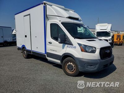 Czwarte zdjęcie samochodu z boku: 2021 FORD TRANSIT DELIVERY TRUCK VIN:1FDBW5Z89MKA84404 - miniatura