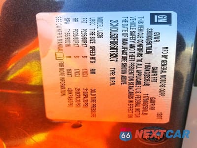 Zdjęcie 12 z 12 samochodu: 2008 CHEVROLET EQUINOX VIN:2CNDL63F086078207 - miniatura