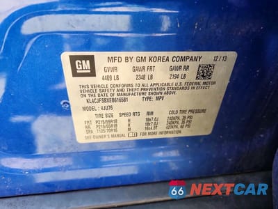 Zdjęcie 13 z 13 samochodu: 2014 BUICK ENCORE CONVENIENCE VIN:KL4CJFSBXEB616581 - miniatura