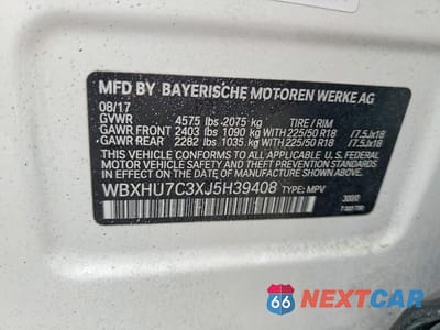 Zdjęcie 12 z 12 samochodu: 2018 BMW X1 SDRIVE28I VIN:WBXHU7C3XJ5H39408 - miniatura