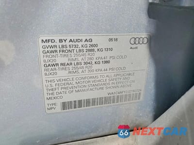 Zdjęcie 12 z 12 samochodu: 2018 AUDI SQ5 PRESTIGE VIN:WA1C4AFY2J2182224 - miniatura