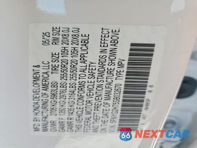 Zdjęcie 13 z 13 samochodu: 2025 HONDA PILOT TOURING VIN:5FNYG2H75SB032670 - miniatura