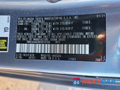 Zdjęcie 13 z 13 samochodu: 2024 TOYOTA COROLLA CROSS LE VIN:7MUCAAAG9RV078188 - miniatura