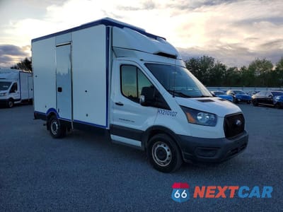 Czwarte zdjęcie samochodu z boku: 2021 FORD TRANSIT DELIVERY TRUCK VIN:1FDBW5Z81MKA79942 - miniatura