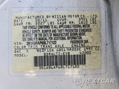 Zdjęcie 12 z 12 samochodu: 2011 NISSAN SENTRA 2.0 VIN:3N1AB6AP6BL717122 - miniatura