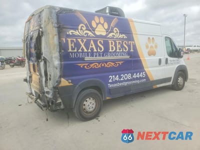 Trzecie zdjęcie samochodu z tyłu: 2023 RAM PROMASTER 2500 UTILITY / SERVICE VAN VIN:3C6LRVDG6PE576367 - miniatura