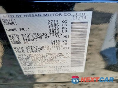 Zdjęcie 13 z 13 samochodu: 2015 INFINITI QX60 BASE VIN:5N1AL0MN8FC506986 - miniatura