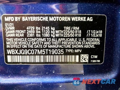 Zdjęcie 13 z 13 samochodu: 2021 BMW X1 XDRIVE28I VIN:WBXJG9C07M5T19035 - miniatura