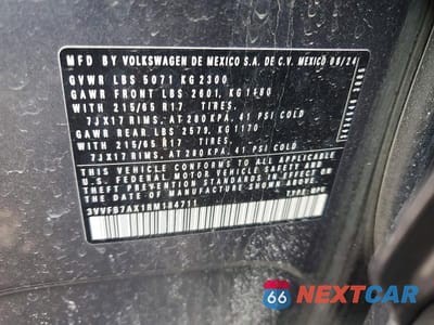 Zdjęcie 13 z 13 samochodu: 2024 VOLKSWAGEN TIGUAN S VIN:3VVFB7AX1RM184711 - miniatura
