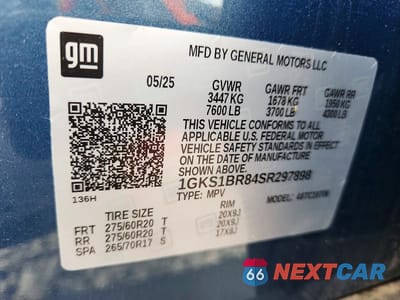 Zdjęcie 14 z 14 samochodu: 2025 GMC YUKON ELEVATION VIN:1GKS1BR84SR297898 - miniatura