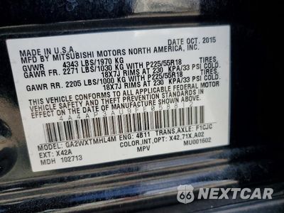 Zdjęcie 14 z 15 samochodu: 2015 MITSUBISHI OUTLANDER SPORT ES VIN:4A4AP3AU9FE058812 - miniatura