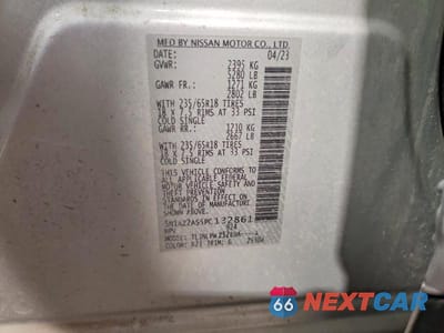 Zdjęcie 14 z 14 samochodu: 2023 NISSAN MURANO S VIN:5N1AZ2AS5PC132861 - miniatura