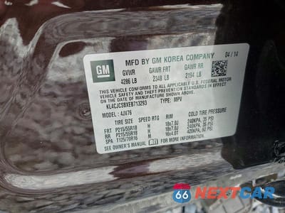 Zdjęcie 14 z 14 samochodu: 2014 BUICK ENCORE VIN:KL4CJCSBXEB713293 - miniatura