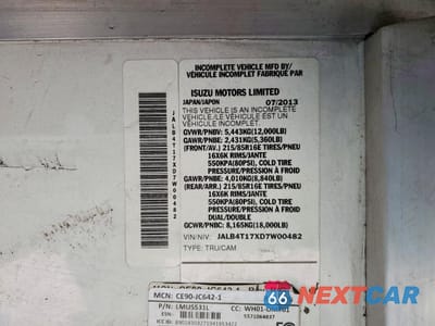 Zdjęcie 13 z 13 samochodu: 2013 ISUZU NPR VIN:JALB4T17XD7W00482 - miniatura