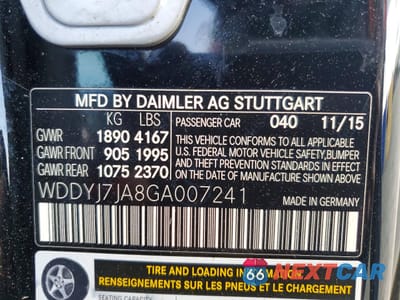 Zdjęcie 13 z 13 samochodu: 2016 MERCEDES-BENZ AMG GT S VIN:WDDYJ7JA8GA007241 - miniatura