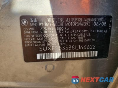 Zdjęcie 12 z 12 samochodu: 2008 BMW X5 4.8I VIN:5UXFE83538L166622 - miniatura