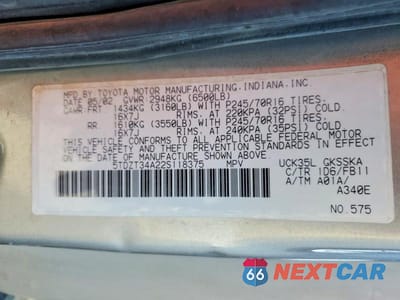Zdjęcie 14 z 14 samochodu: 2002 TOYOTA SEQUOIA SR5 VIN:5TDZT34A22S118375 - miniatura