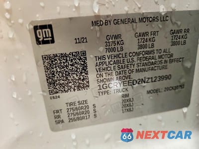 Zdjęcie 12 z 12 samochodu: 2022 CHEVROLET SILVERADO LTD K1500 RST VIN:1GCRYEED2NZ123990 - miniatura