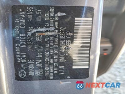 Zdjęcie 12 z 12 samochodu: 2017 HYUNDAI ACCENT SE VIN:KMHCT4AE0HU183292 - miniatura