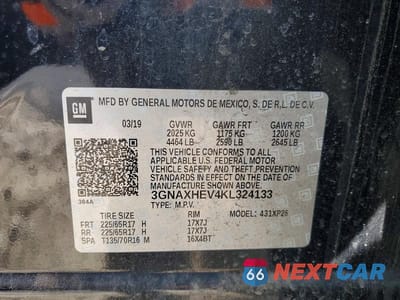Zdjęcie 14 z 14 samochodu: 2019 CHEVROLET EQUINOX LS VIN:3GNAXHEV4KL324133 - miniatura