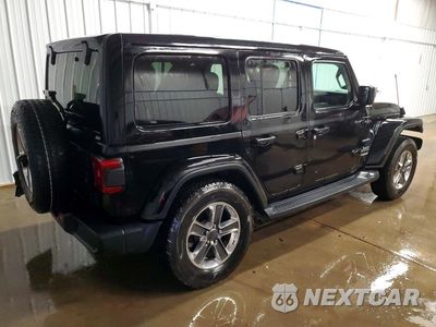 Trzecie zdjęcie samochodu z tyłu: 2020 JEEP WRANGLER UNLIMITED SAHARA VIN:1C4HJXEG6LW225295 - miniatura