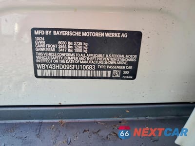 Zdjęcie 12 z 12 samochodu: 2025 BMW I4 XDRIVE 40 VIN:WBY43HD09SFU10683 - miniatura