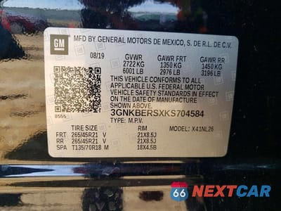 Zdjęcie 13 z 13 samochodu: 2019 CHEVROLET BLAZER RS VIN:3GNKBERSXKS704584 - miniatura