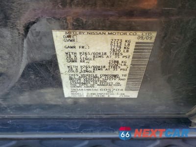 Zdjęcie 12 z 12 samochodu: 2010 NISSAN PATHFINDER S VIN:5N1AR1NB5AC605704 - miniatura