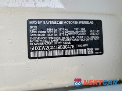 Zdjęcie 12 z 12 samochodu: 2020 BMW X7 XDRIVE40I VIN:5UXCW2C04L9B00476 - miniatura
