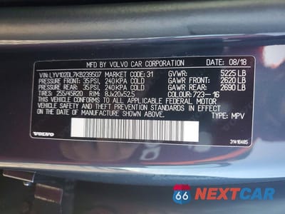 Zdjęcie 12 z 12 samochodu: 2019 VOLVO XC60 T5 INSCRIPTION VIN:LYV102DL7KB239507 - miniatura