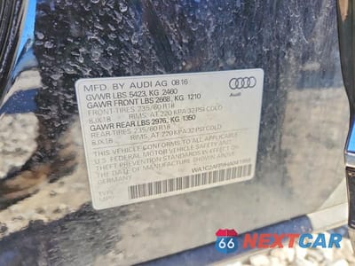 Zdjęcie 14 z 14 samochodu: 2017 AUDI Q5 PREMIUM VIN:WA1C2AFP9HA041955 - miniatura