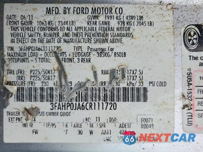 Zdjęcie 12 z 12 samochodu: 2012 FORD FUSION SEL VIN:3FAHP0JA6CR111720 - miniatura