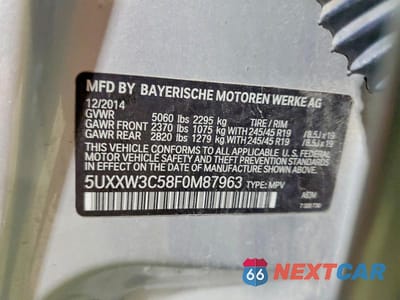 Zdjęcie 13 z 13 samochodu: 2015 BMW X4 XDRIVE28I VIN:5UXXW3C58F0M87963 - miniatura