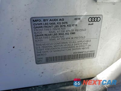 Zdjęcie 13 z 13 samochodu: 2018 AUDI Q5 PREMIUM PLUS VIN:WA1BNAFY3J2156692 - miniatura