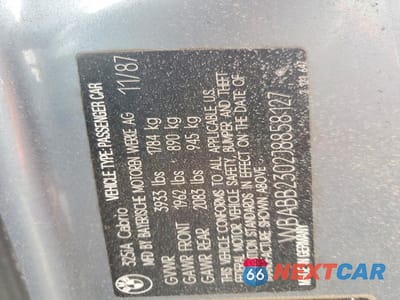 Zdjęcie 12 z 12 samochodu: 1988 BMW 325 I AUTOMATIC VIN:WBABB2302J8858127 - miniatura