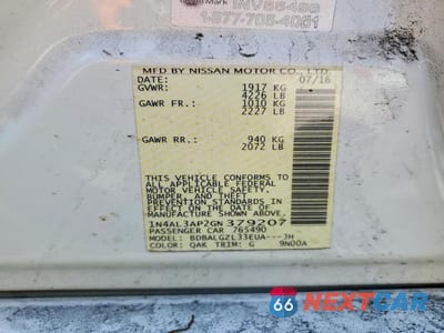Zdjęcie 12 z 12 samochodu: 2016 NISSAN ALTIMA 2.5 S VIN:1N4AL3AP2GN379207 - miniatura