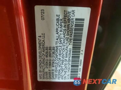 Zdjęcie 12 z 12 samochodu: 2023 HONDA ACCORD HYBRID SPORT VIN:1HGCY2F55PA056493 - miniatura