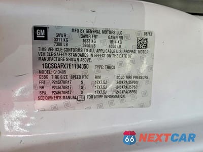 Zdjęcie 13 z 13 samochodu: 2014 CHEVROLET EXPRESS G1500 UTILITY / SERVICE VAN VIN:1GCSGAFX7E1104050 - miniatura
