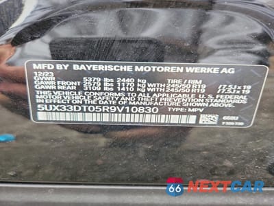Zdjęcie 13 z 14 samochodu: 2024 BMW X4 XDRIVE30I VIN:5UX33DT05R9V10830 - miniatura