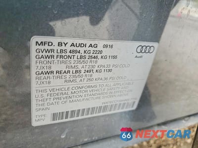 Zdjęcie 14 z 14 samochodu: 2017 AUDI Q3 PREMIUM VIN:WA1ECCFS9HR007716 - miniatura