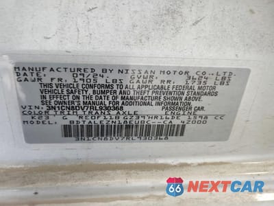 Zdjęcie 12 z 12 samochodu: 2024 NISSAN VERSA S VIN:3N1CN8DV7RL930368 - miniatura