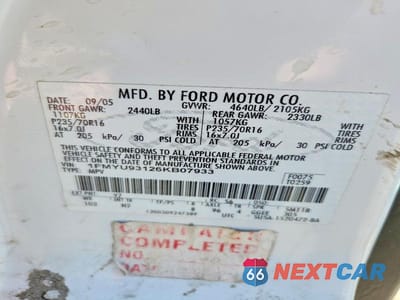 Zdjęcie 12 z 12 samochodu: 2006 FORD ESCAPE XLT VIN:1FMYU93126KB07933 - miniatura