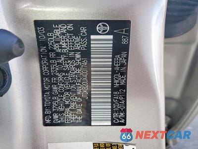 Zdjęcie 12 z 12 samochodu: 2004 TOYOTA PRIUS BASE VIN:JTDKB20UX40017461 - miniatura